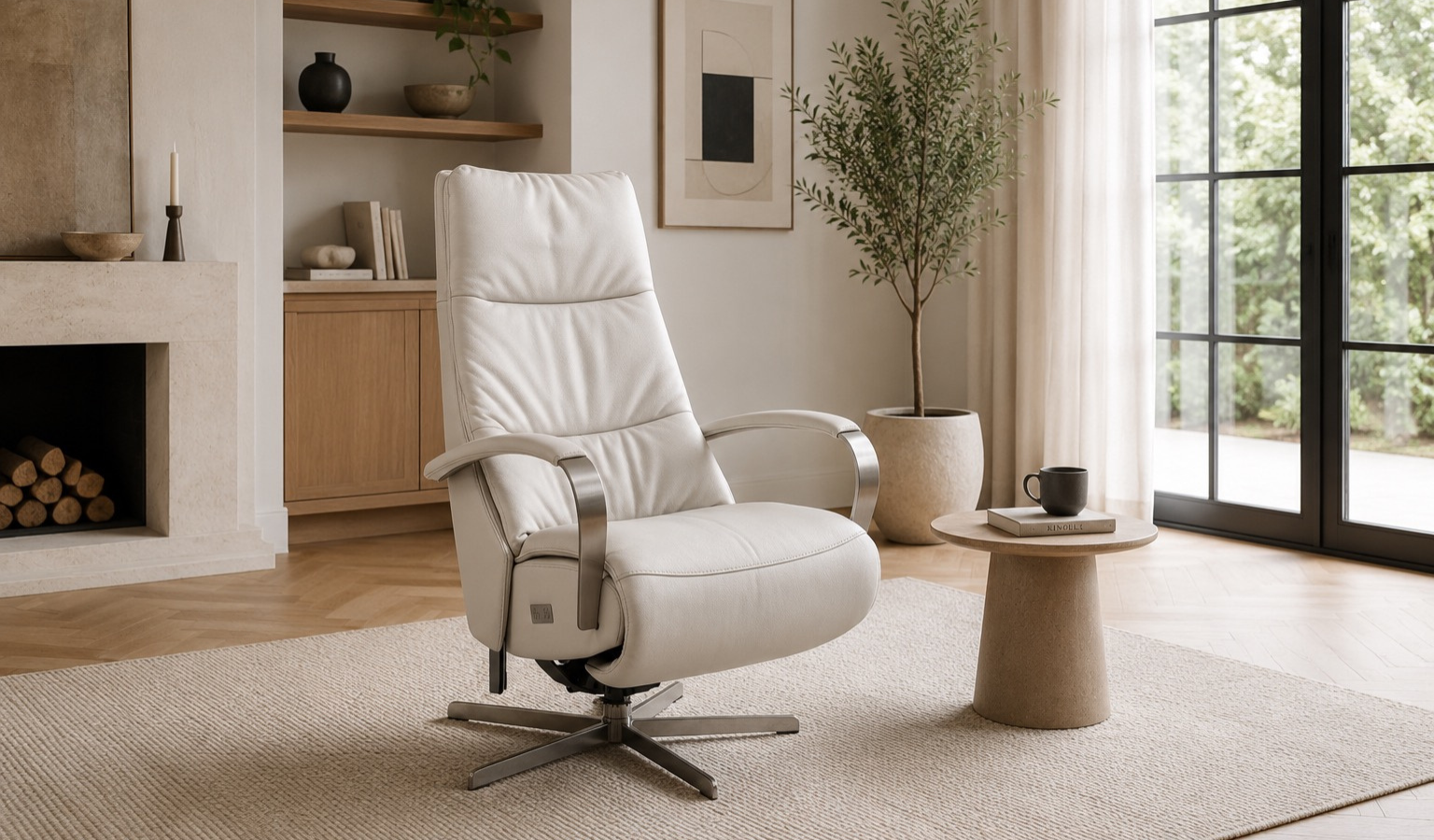 Luxury relaxfauteuil op draaivoet