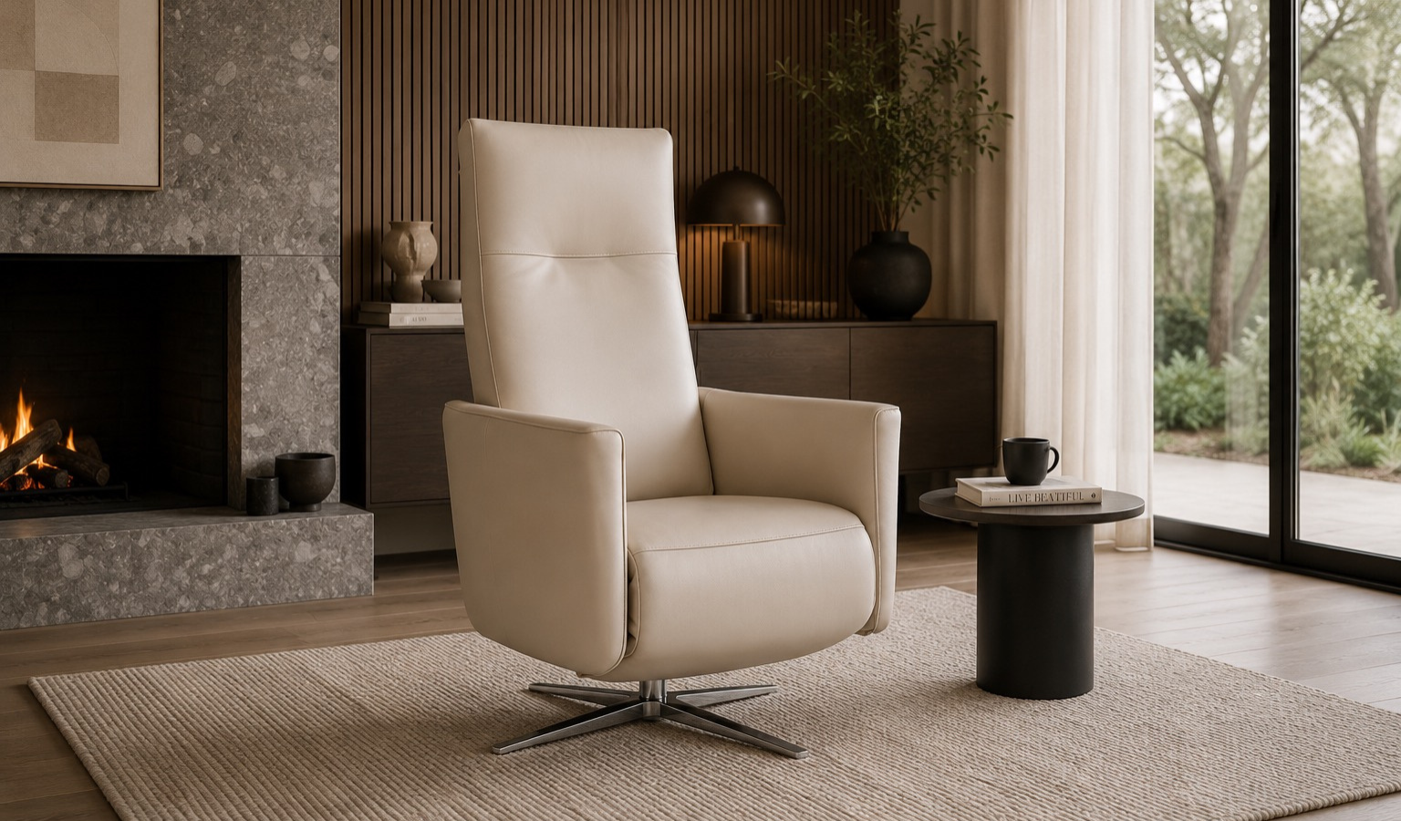 Morgan relaxfauteuil op draaivoet
